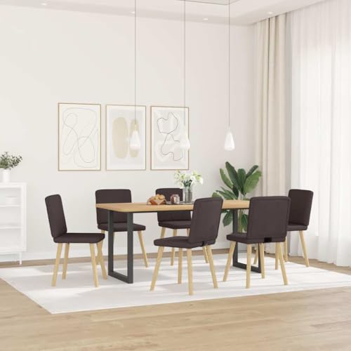 Esszimmerstühle 6 STK. Dunkelbraun Stoff Dining Chairs Set with Comfortable Cushion, Modern Design for Living Room Kitchen, Durable Polyester Fabric and Metal Frame, Easy Assembly Required Esszimmerstühle 6 STK. Dunkelbraun Stoff Dining Chairs Set with Comfortable Cushion, Modern Design for Living Room Kitchen, Durable Polyester Fabric and Metal Frame, Easy Assembly Required von YUOTYRKTEJRSG