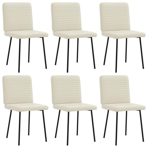 Esszimmerstühle 6 Stk Creme Samt Velvet Dining Chairs Set with Soft Cushion, Modern Kitchen Chairs for Dining Room Living Guest Room, Sturdy Metal Wood Frame, Comfortable Seating Experience Esszimmerstühle 6 Stk Creme Samt Velvet Dining Chairs Set with Soft Cushion, Modern Kitchen Chairs for Dining Room Living Guest Room, Sturdy Metal Wood Frame, Comfortable Seating Experience von YUOTYRKTEJRSG