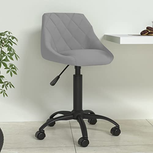 Esszimmerstuhl Hellgrau Samt Adjustable Office Chair with Wheels, Height Adjustable Velvet Dining for Home Office Living Room, Soft Padded Swivel Chair with Gas Lift Mechanism, Light Gray Esszimmerstuhl Hellgrau Samt Adjustable Office Chair with Wheels, Height Adjustable Velvet Dining for Home Office Living Room, Soft Padded Swivel Chair with Gas Lift Mechanism, Light Gray von YUOTYRKTEJRSG