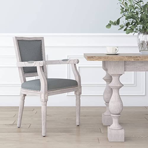 French Style Dining Chair Dark Gray Fabric Upholstered with Wooden Legs - Comfortable Armchair for Kitchen Dining Room Living Room - Ergonomic Design with High Density Foam Padding Solid Wood Frame French Style Dining Chair Dark Gray Fabric Upholstered with Wooden Legs - Comfortable Armchair for Kitchen Dining Room Living Room - Ergonomic Design with High Density Foam Padding Solid Wood Frame von YUOTYRKTEJRSG