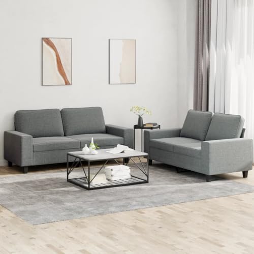 YUOTYRKTEJRSG 2-Piece Dark Gray Fabric Sofa Set Living Room Furniture with Comfortable Cushions. Modern 2-Seater Couches for Home Decor. Lounge Chairs with Sturdy Frame YUOTYRKTEJRSG 2-Piece Dark Gray Fabric Sofa Set Living Room Furniture with Comfortable Cushions. Modern 2-Seater Couches for Home Decor. Lounge Chairs with Sturdy Frame von YUOTYRKTEJRSG