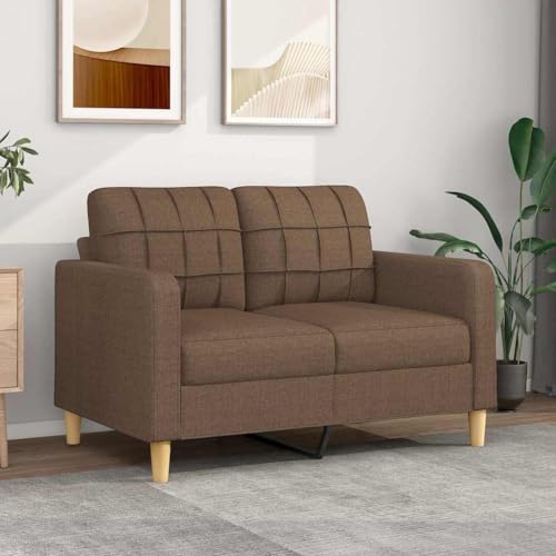 YUOTYRKTEJRSG 2-Sitzer Sofa Braun 120 cm Stoff Modernes Wohnzimmer Sofa mit Bequemer Polsterung. Strapazierfähigem Stoff und Robustem Metallgestell für Entspannung und Fernsehen YUOTYRKTEJRSG 2-Sitzer Sofa Braun 120 cm Stoff Modernes Wohnzimmer Sofa mit Bequemer Polsterung. Strapazierfähigem Stoff und Robustem Metallgestell für Entspannung und Fernsehen von YUOTYRKTEJRSG