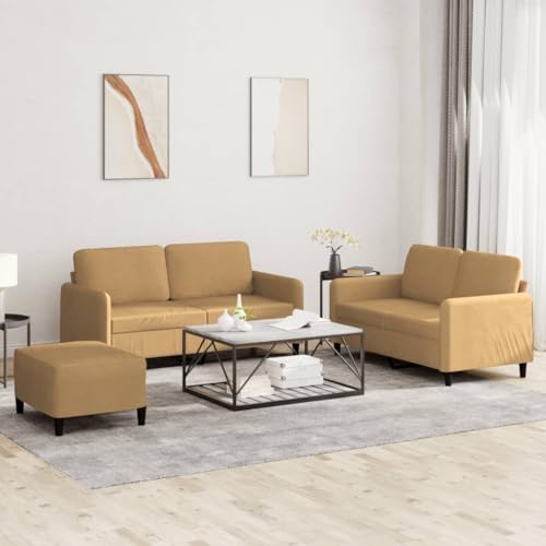 YUOTYRKTEJRSG 3-Piece Brown Velvet Sofa Set with Ottoman. 2 Seater Living Room Furniture. Soft Fabric Couch for Modern Home Decor. Comfortable Lounge Suite for Relaxing and Entertaining YUOTYRKTEJRSG 3-Piece Brown Velvet Sofa Set with Ottoman. 2 Seater Living Room Furniture. Soft Fabric Couch for Modern Home Decor. Comfortable Lounge Suite for Relaxing and Entertaining von YUOTYRKTEJRSG