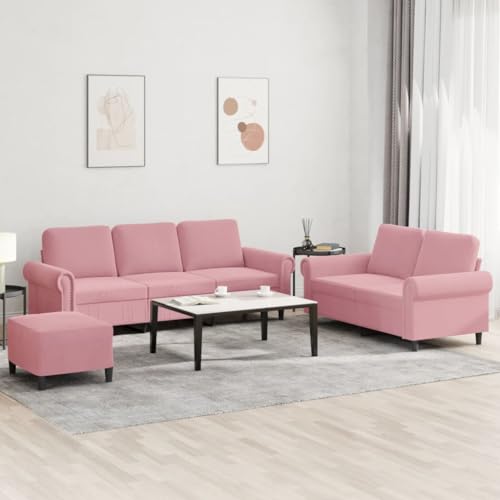 YUOTYRKTEJRSG 3-Piece Velvet Sofa Set with Cushions Pink Living Room Furniture 2 Seater 3 Seater Ottoman Modern Lounge Sofa Set for Small Spaces Comfortable Soft Velvet Fabric YUOTYRKTEJRSG 3-Piece Velvet Sofa Set with Cushions Pink Living Room Furniture 2 Seater 3 Seater Ottoman Modern Lounge Sofa Set for Small Spaces Comfortable Soft Velvet Fabric von YUOTYRKTEJRSG
