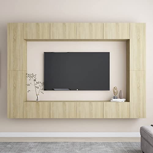 YUOTYRKTEJRSG 8-TLG. TV-Schrank-Set Sonoma-Eiche Holzwerkstoff Fernseherschrank Wohnwand Wohnzimmer Tv Lowboard Lowboard für Gästezimmer Büro Jugendzimmer Wohnzimmer YUOTYRKTEJRSG 8-TLG. TV-Schrank-Set Sonoma-Eiche Holzwerkstoff Fernseherschrank Wohnwand Wohnzimmer Tv Lowboard Lowboard für Gästezimmer Büro Jugendzimmer Wohnzimmer von YUOTYRKTEJRSG