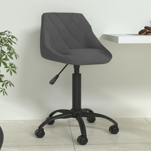 YUOTYRKTEJRSG Adjustable Dining Chair Dark Gray Velvet Swivel Office with Wheels, Height Adjustable Ergonomic Desk Chair for Home Dining Room Living Room, Soft Padded Seat with Gas Lift Mechanism YUOTYRKTEJRSG Adjustable Dining Chair Dark Gray Velvet Swivel Office with Wheels, Height Adjustable Ergonomic Desk Chair for Home Dining Room Living Room, Soft Padded Seat with Gas Lift Mechanism von YUOTYRKTEJRSG