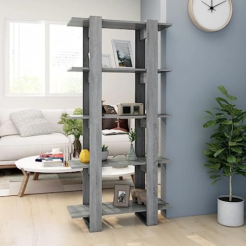 YUOTYRKTEJRSG Bücherregal/Raumteiler Grau Sonoma 80x30x160 cm Holzwerkstoff Kitchen Shelf Cd Regal Regal Klein Bücherschrank für Balkon Buchhandlung Wohnzimmer Küche YUOTYRKTEJRSG Bücherregal/Raumteiler Grau Sonoma 80x30x160 cm Holzwerkstoff Kitchen Shelf Cd Regal Regal Klein Bücherschrank für Balkon Buchhandlung Wohnzimmer Küche von YUOTYRKTEJRSG