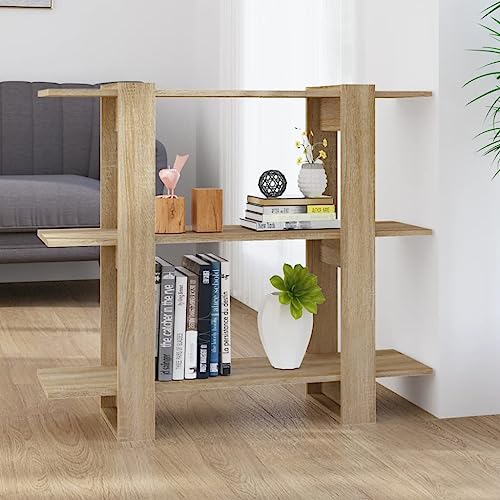 YUOTYRKTEJRSG Bücherregal/Raumteiler Sonoma-Eiche 100x30x87 cm Manga Regal Cd Regal Lagerregal Aufbewahrungsschrank für Buchhandlung Küche Wohnzimmer Balkon YUOTYRKTEJRSG Bücherregal/Raumteiler Sonoma-Eiche 100x30x87 cm Manga Regal Cd Regal Lagerregal Aufbewahrungsschrank für Buchhandlung Küche Wohnzimmer Balkon von YUOTYRKTEJRSG