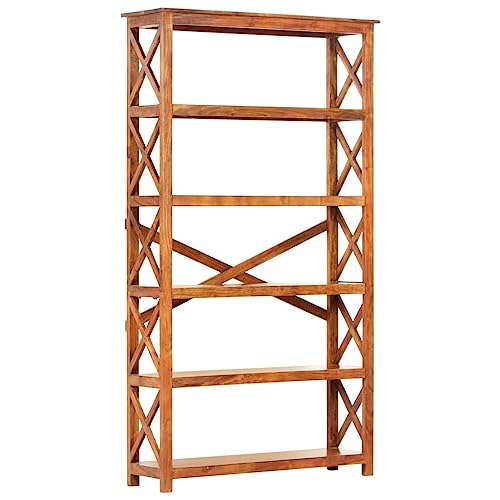 YUOTYRKTEJRSG Bücherregal 100x30x180 cm Massivholz mit Honigfarbenem Finish Kitchen Shelf Kleiner Schrank Klein Bad Schrank für Arbeitszimmer Balkon Wohnzimmer Küche von YUOTYRKTEJRSG
