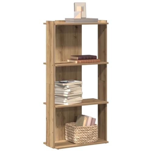 YUOTYRKTEJRSG Bücherregal 3 Böden Artisan-Eiche 60x30x120 cm Holzwerkstoff Kitchen Shelf Kleiner Schrank Klein Bad Schrank für Wohnzimmer Küche Buchhandlung Schlafzimmer von YUOTYRKTEJRSG