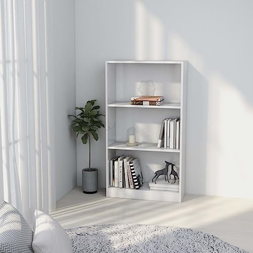 YUOTYRKTEJRSG Bücherregal 3 Fächer Weiß 60x24x109 cm Holzwerkstoff Kleines Bücherregal Cd Regal Schrank Klein Bad Schrank für Arbeitszimmer Balkon Wohnzimmer Schlafzimmer YUOTYRKTEJRSG Bücherregal 3 Fächer Weiß 60x24x109 cm Holzwerkstoff Kleines Bücherregal Cd Regal Schrank Klein Bad Schrank für Arbeitszimmer Balkon Wohnzimmer Schlafzimmer von YUOTYRKTEJRSG