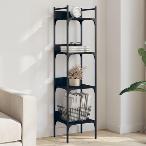 YUOTYRKTEJRSG Bücherregal 4 Böden Schwarz 35x30x138,5 cm Holzwerkstoff Aktenregal Badezimmerschrank Cd Regal Aufbewahrungsregal für Wohnzimmer Buchhandlung Arbeitszimmer Balkon YUOTYRKTEJRSG Bücherregal 4 Böden Schwarz 35x30x138,5 cm Holzwerkstoff Aktenregal Badezimmerschrank Cd Regal Aufbewahrungsregal für Wohnzimmer Buchhandlung Arbeitszimmer Balkon von YUOTYRKTEJRSG