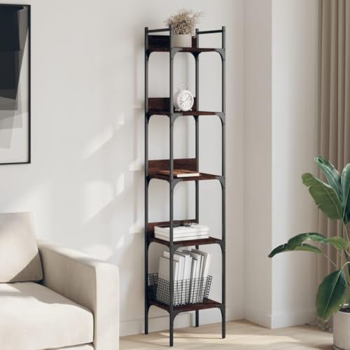YUOTYRKTEJRSG Bücherregal 5 Böden Braun Eichen-Optik 35x30x174 cm Aktenregal Badezimmerschrank Cd Regal Aufbewahrungsregal für Wohnzimmer Buchhandlung Arbeitszimmer Balkon YUOTYRKTEJRSG Bücherregal 5 Böden Braun Eichen-Optik 35x30x174 cm Aktenregal Badezimmerschrank Cd Regal Aufbewahrungsregal für Wohnzimmer Buchhandlung Arbeitszimmer Balkon von YUOTYRKTEJRSG