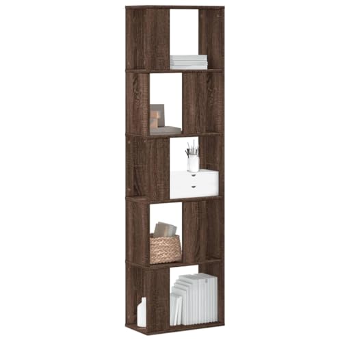 YUOTYRKTEJRSG Bücherregal 5 Böden Braun Eichen-Optik 45x23,5x162,5 cm Aufbewahrungsregal Cd Regal Kleiner Schrank Kitchen Shelf für Schlafzimmer Buchhandlung Küche Wohnzimmer YUOTYRKTEJRSG Bücherregal 5 Böden Braun Eichen-Optik 45x23,5x162,5 cm Aufbewahrungsregal Cd Regal Kleiner Schrank Kitchen Shelf für Schlafzimmer Buchhandlung Küche Wohnzimmer von YUOTYRKTEJRSG