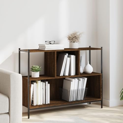 YUOTYRKTEJRSG Bücherregal Braun Eichen-Optik 102x28x77,5 cm Holzwerkstoff Wohnzimmer Regal Badezimmerschrank Cd Regal Klein für Buchhandlung Schlafzimmer Balkon Küche YUOTYRKTEJRSG Bücherregal Braun Eichen-Optik 102x28x77,5 cm Holzwerkstoff Wohnzimmer Regal Badezimmerschrank Cd Regal Klein für Buchhandlung Schlafzimmer Balkon Küche von YUOTYRKTEJRSG