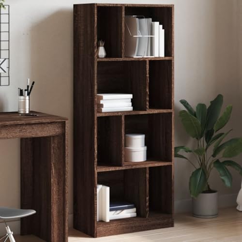 YUOTYRKTEJRSG Bücherregal Braun Eichen-Optik 57x28,5x141 cm Holzwerkstoff Aufbewahrungsregal Cd Regal Schrank Klein Regal Klein für Balkon Wohnzimmer Schlafzimmer Buchhandlung YUOTYRKTEJRSG Bücherregal Braun Eichen-Optik 57x28,5x141 cm Holzwerkstoff Aufbewahrungsregal Cd Regal Schrank Klein Regal Klein für Balkon Wohnzimmer Schlafzimmer Buchhandlung von YUOTYRKTEJRSG