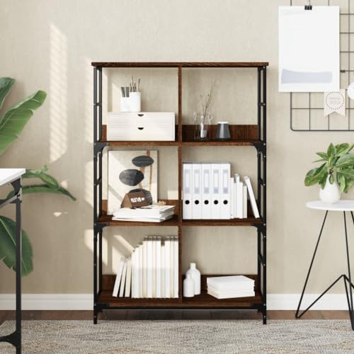 YUOTYRKTEJRSG Bücherregal Braun Eichen-Optik 78,5x33x117,5 cm Holzwerkstoff Wohnzimmer Regal Cd Regal Lagerregal Bookshelf für Schlafzimmer Arbeitszimmer Wohnzimmer Küche YUOTYRKTEJRSG Bücherregal Braun Eichen-Optik 78,5x33x117,5 cm Holzwerkstoff Wohnzimmer Regal Cd Regal Lagerregal Bookshelf für Schlafzimmer Arbeitszimmer Wohnzimmer Küche von YUOTYRKTEJRSG