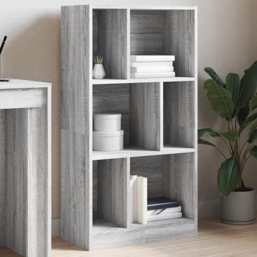 YUOTYRKTEJRSG Bücherregal Grau Sonoma 57x28,5x107,5 cm Holzwerkstoff Aufbewahrungsregal Cd Regal Schrank Klein Regal Klein für Balkon Wohnzimmer Schlafzimmer Buchhandlung YUOTYRKTEJRSG Bücherregal Grau Sonoma 57x28,5x107,5 cm Holzwerkstoff Aufbewahrungsregal Cd Regal Schrank Klein Regal Klein für Balkon Wohnzimmer Schlafzimmer Buchhandlung von YUOTYRKTEJRSG