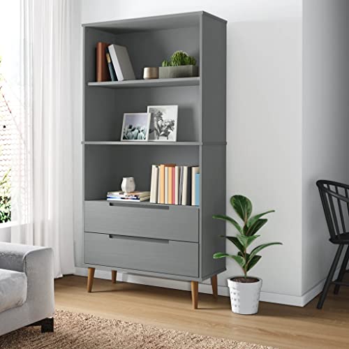 YUOTYRKTEJRSG Bücherregal MOLDE Grau 85x35x170,5 cm Massivholz Kiefer Kitchen Shelf Cd Regal Regal Klein Bücherschrank für Wohnzimmer Küche Arbeitszimmer Buchhandlung YUOTYRKTEJRSG Bücherregal MOLDE Grau 85x35x170,5 cm Massivholz Kiefer Kitchen Shelf Cd Regal Regal Klein Bücherschrank für Wohnzimmer Küche Arbeitszimmer Buchhandlung von YUOTYRKTEJRSG