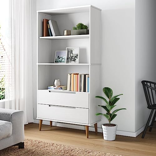 YUOTYRKTEJRSG Bücherregal MOLDE Weiß 85x35x170,5 cm Massivholz Kiefer Kitchen Shelf Cd Regal Regal Klein Bücherschrank für Wohnzimmer Küche Arbeitszimmer Buchhandlung YUOTYRKTEJRSG Bücherregal MOLDE Weiß 85x35x170,5 cm Massivholz Kiefer Kitchen Shelf Cd Regal Regal Klein Bücherschrank für Wohnzimmer Küche Arbeitszimmer Buchhandlung von YUOTYRKTEJRSG