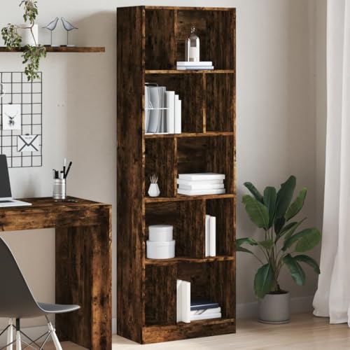 YUOTYRKTEJRSG Bücherregal Räuchereiche 57x28,5x174 cm Holzwerkstoff Aufbewahrungsregal Cd Regal Schrank Klein Regal Klein für Balkon Wohnzimmer Schlafzimmer Buchhandlung YUOTYRKTEJRSG Bücherregal Räuchereiche 57x28,5x174 cm Holzwerkstoff Aufbewahrungsregal Cd Regal Schrank Klein Regal Klein für Balkon Wohnzimmer Schlafzimmer Buchhandlung von YUOTYRKTEJRSG