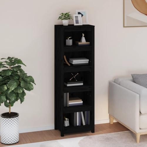YUOTYRKTEJRSG Bücherregal Schwarz 50x35x154 cm Massivholz Kiefer Bookcase Cd Regal Kleiner Schrank Schrank Klein für Wohnzimmer Arbeitszimmer Schlafzimmer Buchhandlung YUOTYRKTEJRSG Bücherregal Schwarz 50x35x154 cm Massivholz Kiefer Bookcase Cd Regal Kleiner Schrank Schrank Klein für Wohnzimmer Arbeitszimmer Schlafzimmer Buchhandlung von YUOTYRKTEJRSG