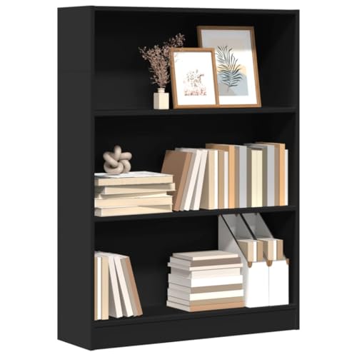 YUOTYRKTEJRSG Bücherregal Schwarz 80x24x109 cm Holzwerkstoff Wohnzimmer Regal Badezimmerschrank Cd Regal Klein für Wohnzimmer Buchhandlung Schlafzimmer Küche YUOTYRKTEJRSG Bücherregal Schwarz 80x24x109 cm Holzwerkstoff Wohnzimmer Regal Badezimmerschrank Cd Regal Klein für Wohnzimmer Buchhandlung Schlafzimmer Küche von YUOTYRKTEJRSG
