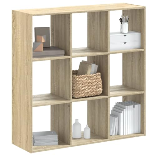 YUOTYRKTEJRSG Bücherregal Sonoma-Eiche 102x32x102 cm Holzwerkstoff Kleines Bücherregal Bad Schrank Bücherschrank für Balkon Schlafzimmer Wohnzimmer Küche von YUOTYRKTEJRSG