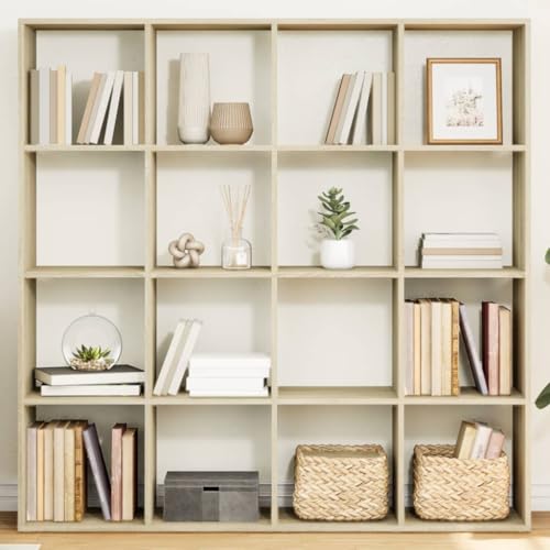 YUOTYRKTEJRSG Bücherregal Sonoma-Eiche 137,5x29x137,5 cm Holzwerkstoff Wohnzimmer Regal Cd Regal Lagerregal Bookshelf für Buchhandlung Arbeitszimmer Küche Schlafzimmer YUOTYRKTEJRSG Bücherregal Sonoma-Eiche 137,5x29x137,5 cm Holzwerkstoff Wohnzimmer Regal Cd Regal Lagerregal Bookshelf für Buchhandlung Arbeitszimmer Küche Schlafzimmer von YUOTYRKTEJRSG