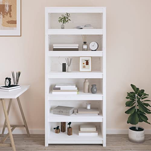 YUOTYRKTEJRSG Bücherregal Weiß 80x35x183 cm Massivholz Kiefer Bookcase Cd Regal Kleiner Schrank Schrank Klein für Wohnzimmer Arbeitszimmer Schlafzimmer Buchhandlung YUOTYRKTEJRSG Bücherregal Weiß 80x35x183 cm Massivholz Kiefer Bookcase Cd Regal Kleiner Schrank Schrank Klein für Wohnzimmer Arbeitszimmer Schlafzimmer Buchhandlung von YUOTYRKTEJRSG