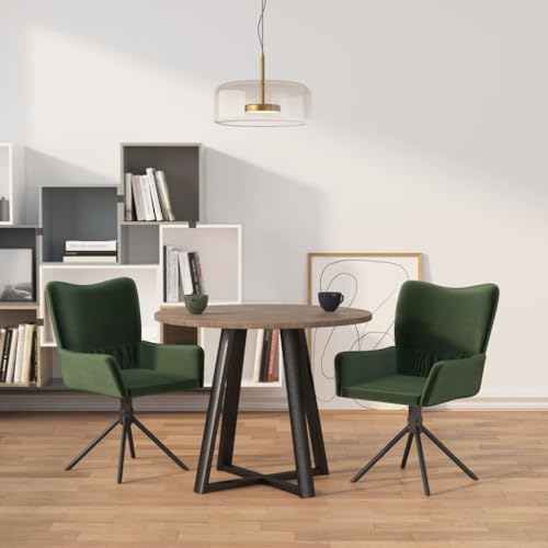 YUOTYRKTEJRSG Drehbare Esszimmerstühle 2er Set Dunkelgrün Samt 360° Drehbar mit Armlehnen Ergonomische Esszimmerstühle für Esszimmer Küche Büro Wohnzimmer Komfortable Drehstühle Modernes Design YUOTYRKTEJRSG Drehbare Esszimmerstühle 2er Set Dunkelgrün Samt 360° Drehbar mit Armlehnen Ergonomische Esszimmerstühle für Esszimmer Küche Büro Wohnzimmer Komfortable Drehstühle Modernes Design von YUOTYRKTEJRSG