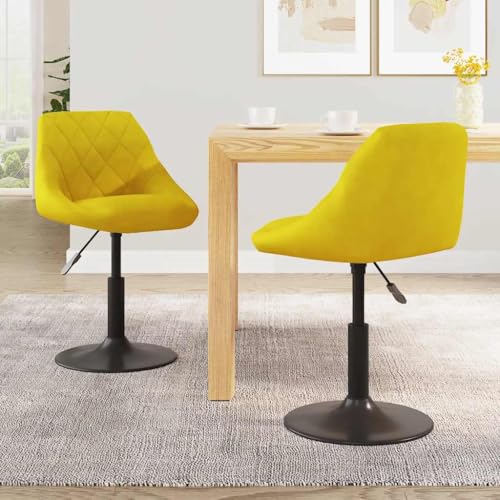 YUOTYRKTEJRSG Drehstuhl Esszimmerstühle 2er Set Senfgelb Samt Drehbar Höhenverstellbar mit Gasdruckfeder Moderner Bürostuhl Esszimmer Drehsessel für Küche Wohnzimmer Homeoffice YUOTYRKTEJRSG Drehstuhl Esszimmerstühle 2er Set Senfgelb Samt Drehbar Höhenverstellbar mit Gasdruckfeder Moderner Bürostuhl Esszimmer Drehsessel für Küche Wohnzimmer Homeoffice von YUOTYRKTEJRSG