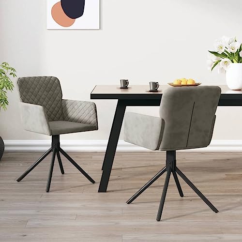 YUOTYRKTEJRSG Esszimmerstühle 2 STK Drehbar Hellgrau Samt Drehstuhl Esszimmer Drehsessel Essgruppe Wohnzimmerstuhl mit Armlehnen 360 Grad Drehfunktion Bequem Modern YUOTYRKTEJRSG Esszimmerstühle 2 STK Drehbar Hellgrau Samt Drehstuhl Esszimmer Drehsessel Essgruppe Wohnzimmerstuhl mit Armlehnen 360 Grad Drehfunktion Bequem Modern von YUOTYRKTEJRSG