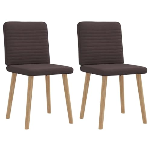 YUOTYRKTEJRSG Esszimmerstühle 2 STK Dunkelbraun Stoff Dining Chairs Comfortable Polyester Upholstered with Foam Padding Sturdy Metal Wood Frame for Living Room Bedroom YUOTYRKTEJRSG Esszimmerstühle 2 STK Dunkelbraun Stoff Dining Chairs Comfortable Polyester Upholstered with Foam Padding Sturdy Metal Wood Frame for Living Room Bedroom von YUOTYRKTEJRSG