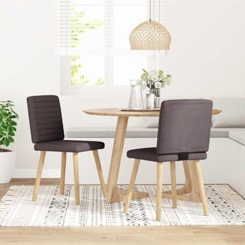 YUOTYRKTEJRSG Esszimmerstühle 2 STK Dunkelbraun Stoff Dining Chairs with Comfortable Polyester Upholstery, Sturdy Metal Frame for Living Room Bedroom Guest Room Home Decor von YUOTYRKTEJRSG