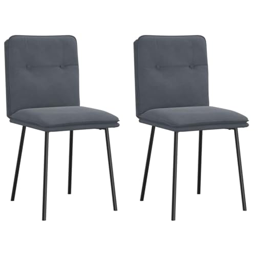 YUOTYRKTEJRSG Esszimmerstühle 2 STK Dunkelgrau Samt Velvet Dining Chairs with Soft Cushion Ergonomic Design Metal Frame for Living Room Bedroom Office YUOTYRKTEJRSG Esszimmerstühle 2 STK Dunkelgrau Samt Velvet Dining Chairs with Soft Cushion Ergonomic Design Metal Frame for Living Room Bedroom Office von YUOTYRKTEJRSG