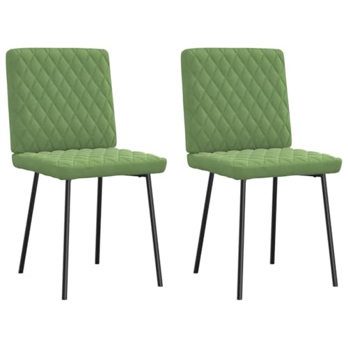 YUOTYRKTEJRSG Esszimmerstühle 2 STK Hellgrün Samt Velvet Dining Chairs with Soft Cushion, Modern Kitchen Set of 2, Comfortable Upholstered Side Chairs for Dining Room Living Room von YUOTYRKTEJRSG