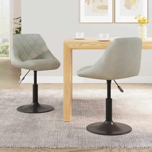 YUOTYRKTEJRSG Esszimmerstühle 2 STK. Drehbar Hellgrau Samt Drehstühle Esszimmer Höhenverstellbar mit Gasdruckfeder 360 Grad Drehfunktion für Küche Essbereich Home Office YUOTYRKTEJRSG Esszimmerstühle 2 STK. Drehbar Hellgrau Samt Drehstühle Esszimmer Höhenverstellbar mit Gasdruckfeder 360 Grad Drehfunktion für Küche Essbereich Home Office von YUOTYRKTEJRSG