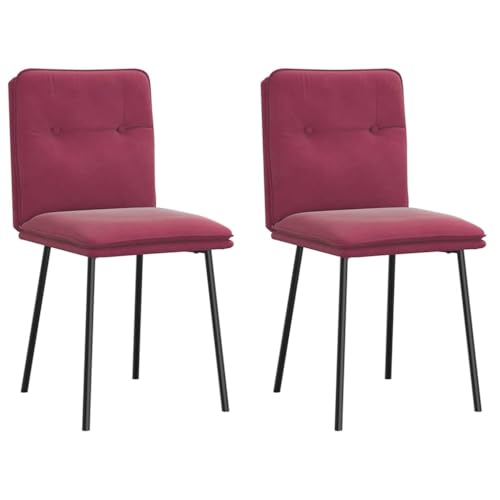 YUOTYRKTEJRSG Esszimmerstühle 2 STK. Weinrot Samt Velvet Dining Chairs with Ergonomic Design, Comfortable Foam Padding, Sturdy Metal Frame for Living Room, Dining Room, Home Decor YUOTYRKTEJRSG Esszimmerstühle 2 STK. Weinrot Samt Velvet Dining Chairs with Ergonomic Design, Comfortable Foam Padding, Sturdy Metal Frame for Living Room, Dining Room, Home Decor von YUOTYRKTEJRSG