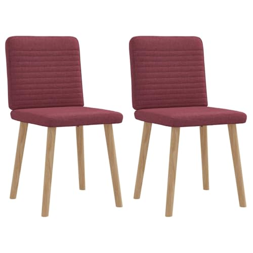 YUOTYRKTEJRSG Esszimmerstühle 2 STK. Weinrot Stoff Dining Chairs Set Comfortable Polyester Upholstery with Foam Padding Sturdy Metal Wood Frame for Living Room Bedroom YUOTYRKTEJRSG Esszimmerstühle 2 STK. Weinrot Stoff Dining Chairs Set Comfortable Polyester Upholstery with Foam Padding Sturdy Metal Wood Frame for Living Room Bedroom von YUOTYRKTEJRSG