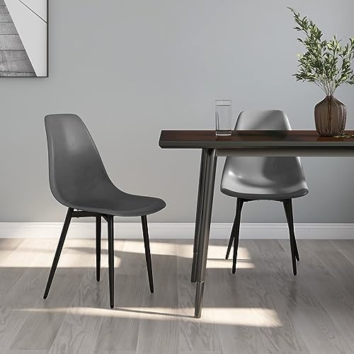 YUOTYRKTEJRSG Esszimmerstühle 2er Set Grau PP Stühle Küchenstühle Esszimmerstühle mit Metallbeinen Ergonomische Rückenlehne Leicht zu Reinigen Modernes Design für Küche Esszimmer Wohnzimmer YUOTYRKTEJRSG Esszimmerstühle 2er Set Grau PP Stühle Küchenstühle Esszimmerstühle mit Metallbeinen Ergonomische Rückenlehne Leicht zu Reinigen Modernes Design für Küche Esszimmer Wohnzimmer von YUOTYRKTEJRSG