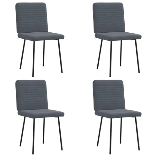 YUOTYRKTEJRSG Esszimmerstühle 4 STK Dunkelgrau Samt Velvet Dining Chairs with Soft Cushion, Modern Kitchen Chairs with Metal Frame for Living Room Bedroom Guest Room YUOTYRKTEJRSG Esszimmerstühle 4 STK Dunkelgrau Samt Velvet Dining Chairs with Soft Cushion, Modern Kitchen Chairs with Metal Frame for Living Room Bedroom Guest Room von YUOTYRKTEJRSG