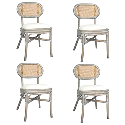YUOTYRKTEJRSG Esszimmerstühle 4 STK Grau Leinenbezug Rattan Dining Chairs Set with Cushions, Modern Grey Wicker Chairs for Kitchen Dining Room, Comfortable Seating for Home Decor, Assembly Required YUOTYRKTEJRSG Esszimmerstühle 4 STK Grau Leinenbezug Rattan Dining Chairs Set with Cushions, Modern Grey Wicker Chairs for Kitchen Dining Room, Comfortable Seating for Home Decor, Assembly Required von YUOTYRKTEJRSG