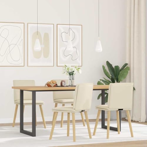 YUOTYRKTEJRSG Esszimmerstühle 4 STK Leinen Dining Chairs Set with Comfortable Cushion, Modern Kitchen Chairs with Metal Frame for Dining Room Living Guest Room von YUOTYRKTEJRSG