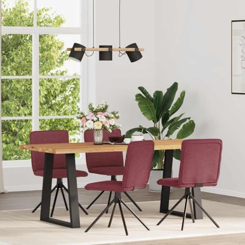 YUOTYRKTEJRSG Esszimmerstühle 4 STK. Weinrot Stoff Dining Chairs Set with Comfortable Cushion, Modern Fabric Upholstered Seats for Living Room Kitchen Dining Area YUOTYRKTEJRSG Esszimmerstühle 4 STK. Weinrot Stoff Dining Chairs Set with Comfortable Cushion, Modern Fabric Upholstered Seats for Living Room Kitchen Dining Area von YUOTYRKTEJRSG