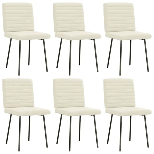 YUOTYRKTEJRSG Esszimmerstühle 6 STK Creme Samt Velvet Dining Chairs Set with Soft Cushion, Modern Kitchen Chairs with Metal Frame for Dining Room Living Guest Room Home Decor YUOTYRKTEJRSG Esszimmerstühle 6 STK Creme Samt Velvet Dining Chairs Set with Soft Cushion, Modern Kitchen Chairs with Metal Frame for Dining Room Living Guest Room Home Decor von YUOTYRKTEJRSG