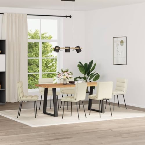 YUOTYRKTEJRSG Esszimmerstühle 6 STK. Creme Samt Velvet Dining Chairs Set with Soft Cushion, Modern Kitchen for Dining Room Living Room, Comfortable Upholstered Chairs with Metal Frame YUOTYRKTEJRSG Esszimmerstühle 6 STK. Creme Samt Velvet Dining Chairs Set with Soft Cushion, Modern Kitchen for Dining Room Living Room, Comfortable Upholstered Chairs with Metal Frame von YUOTYRKTEJRSG
