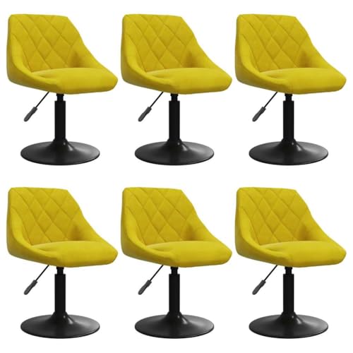 YUOTYRKTEJRSG Esszimmerstühle 6 STK. Drehbar Senfgelb Samt, Drehstühle Esszimmer mit Gasdruckfeder, Höhenverstellbare Drehstühle für Essbereich, Büro, Home Office, Modern Design mit Weichem Samtbezug YUOTYRKTEJRSG Esszimmerstühle 6 STK. Drehbar Senfgelb Samt, Drehstühle Esszimmer mit Gasdruckfeder, Höhenverstellbare Drehstühle für Essbereich, Büro, Home Office, Modern Design mit Weichem Samtbezug von YUOTYRKTEJRSG