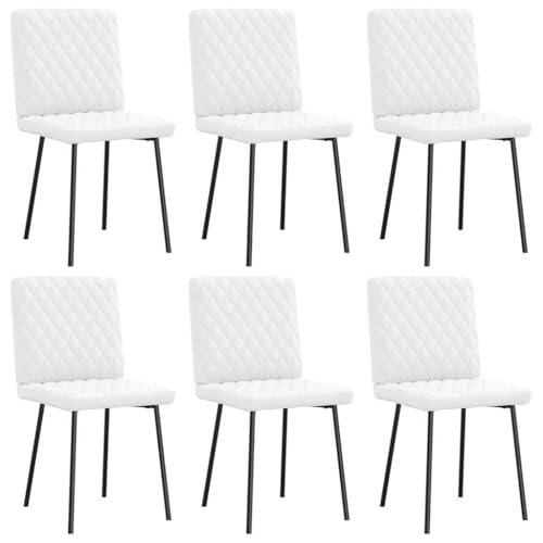 YUOTYRKTEJRSG Esszimmerstühle 6 STK. Weiß Kunstleder Dining Chairs Set with Elegant Design, Durable Faux Leather Upholstery, Comfortable Foam Padding for Living Room, Kitchen, Guest Room YUOTYRKTEJRSG Esszimmerstühle 6 STK. Weiß Kunstleder Dining Chairs Set with Elegant Design, Durable Faux Leather Upholstery, Comfortable Foam Padding for Living Room, Kitchen, Guest Room von YUOTYRKTEJRSG