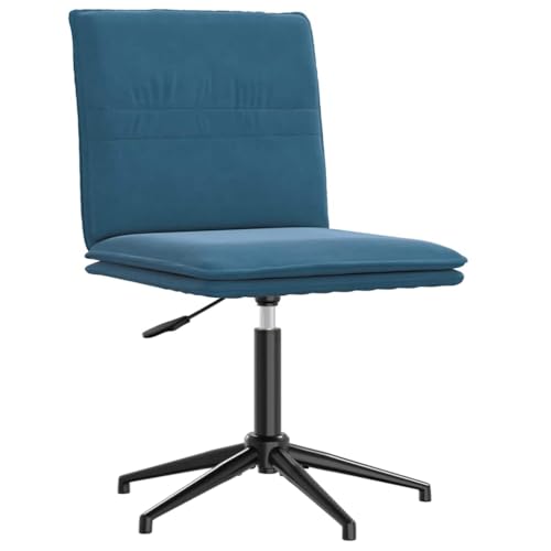 YUOTYRKTEJRSG Esszimmerstuhl Blau Samt Velvet Dining Chair with Height Adjustable Feature, Ergonomic Design for Living Room, Bedroom, Office - Blue Velvet Upholstered Chair with Metal Frame von YUOTYRKTEJRSG